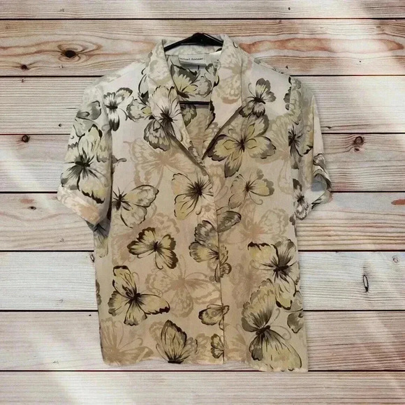 ALFRED DUNNER SIZE 6P BUTTON DOWN WITH FLORAL - Picture 1 of 2